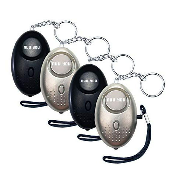 4Pack Safe Sound Personal Alarm Keychain Loud Alert LED Light 140db Self-Defense